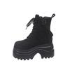 Fashion Ankle Boots For Women New 2025 Winter Motorcycle Boots 8.5CM Wedge Heels High Platform Shoes Woman Autumn Thick Sole Punk Boots