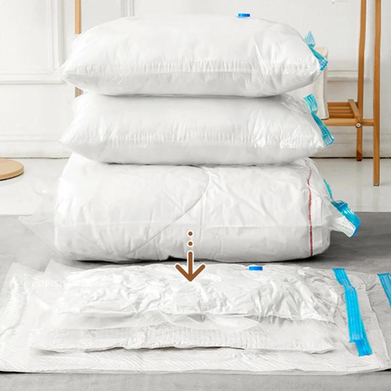 3/6Packs Travel Compression Bags, Travel Essentials Vacuum Storage Bags Space Saving Bags for Suitcases Organizer For Clothes 4 Sizes