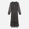 Frill Point Flower Pattern Dress  T256mop189w 