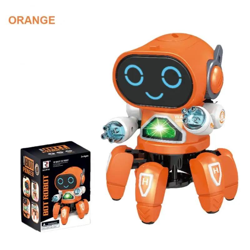 

Игрушечный робот, Шестипалый шагающий робот-осьминог, Электрический танцующий робот-игрушка, Забавный робот-осьминог с музыкой и огнями, Интеллектуальный робот для детей оранжевый