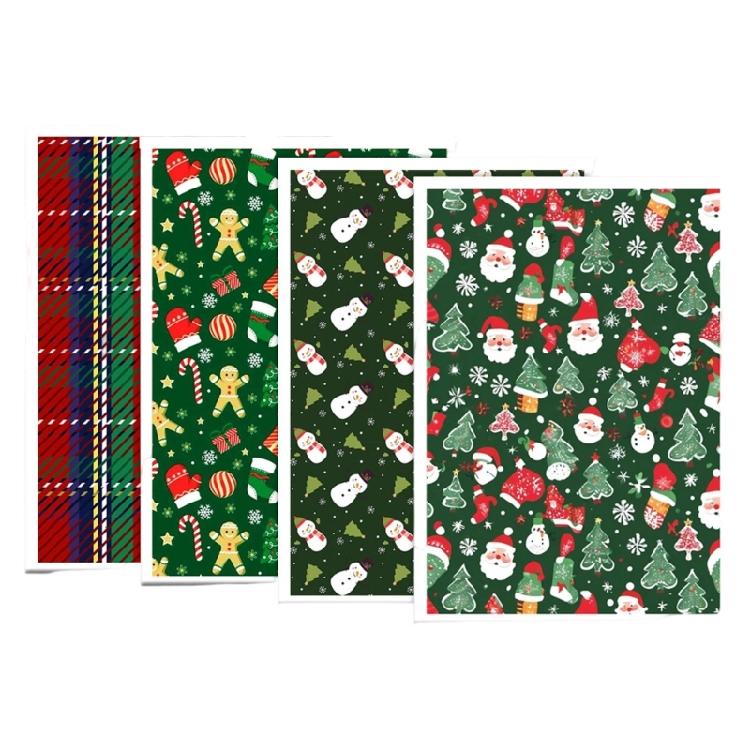 Pack of 4 Christmas Themed Transfer Paper 95x138mm Clay Earrings Water Soluble Transfer Paper for Jewelry Making