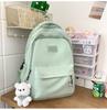 Student Japanese Large-Capacity Backpack Girl Simple And Versatile Backpack Unisex Polyester Material Doll Decoration