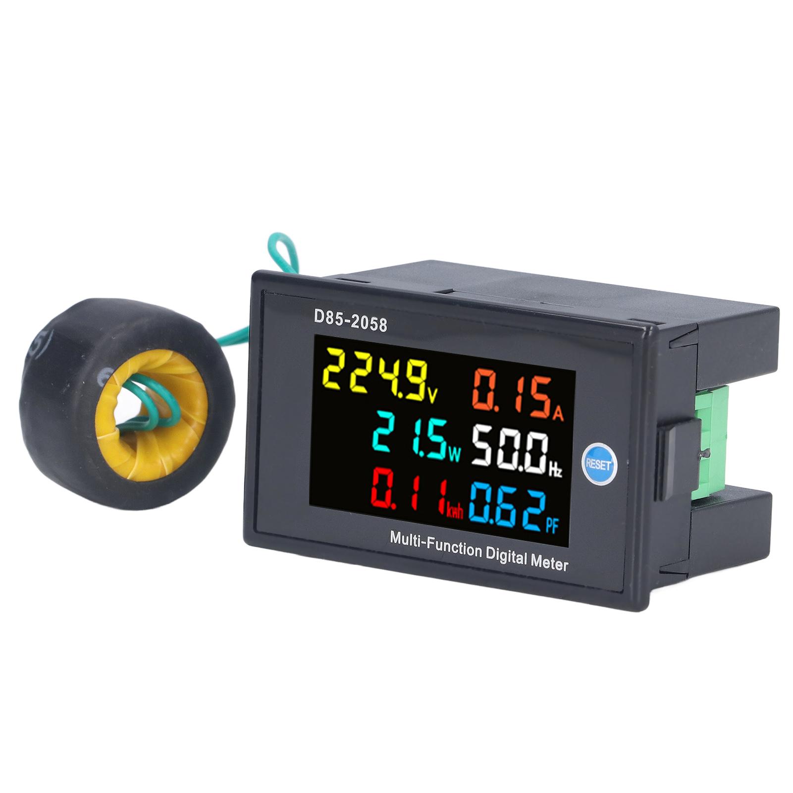 

Power Monitor Single Phase LCD Digital Display Voltage Current Meter Tester AC 200‑450V
