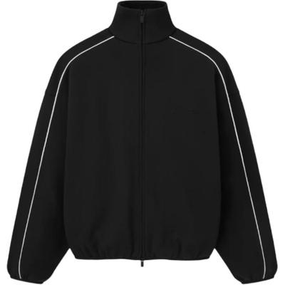 Giacca da tuta moderna con piping Nero jet/Bianco nuvola Uomo Capispalla 202SP256890F