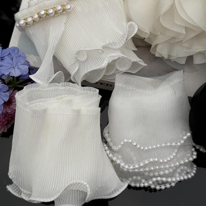 Chiffon Beaded Lace Accessories: DIY Clothing, Apparel, Shoes, Hats, Curtains, Table Lamps & Cushions.