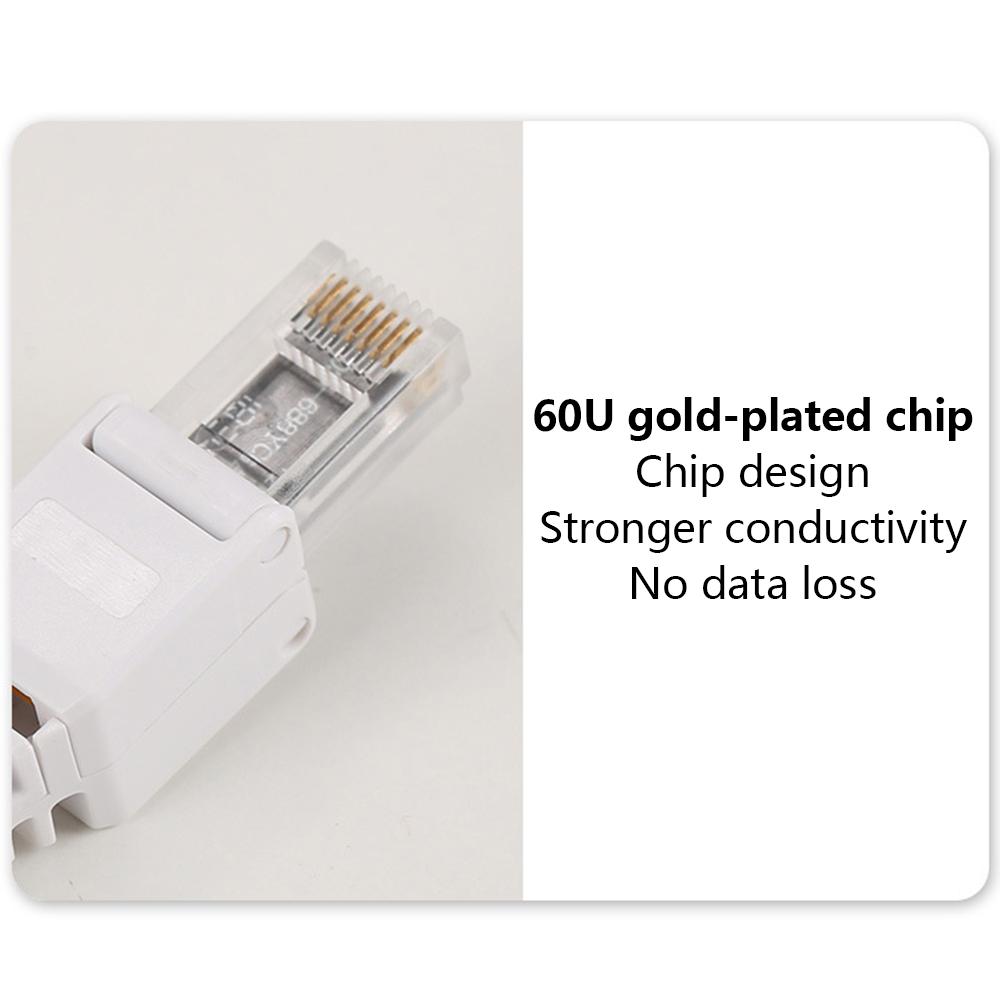 Network Connectors Tool-free Crystal Head UTP Plug PC Housing Power Line Network Adapter Prevent Loosening Coupler for Terminal