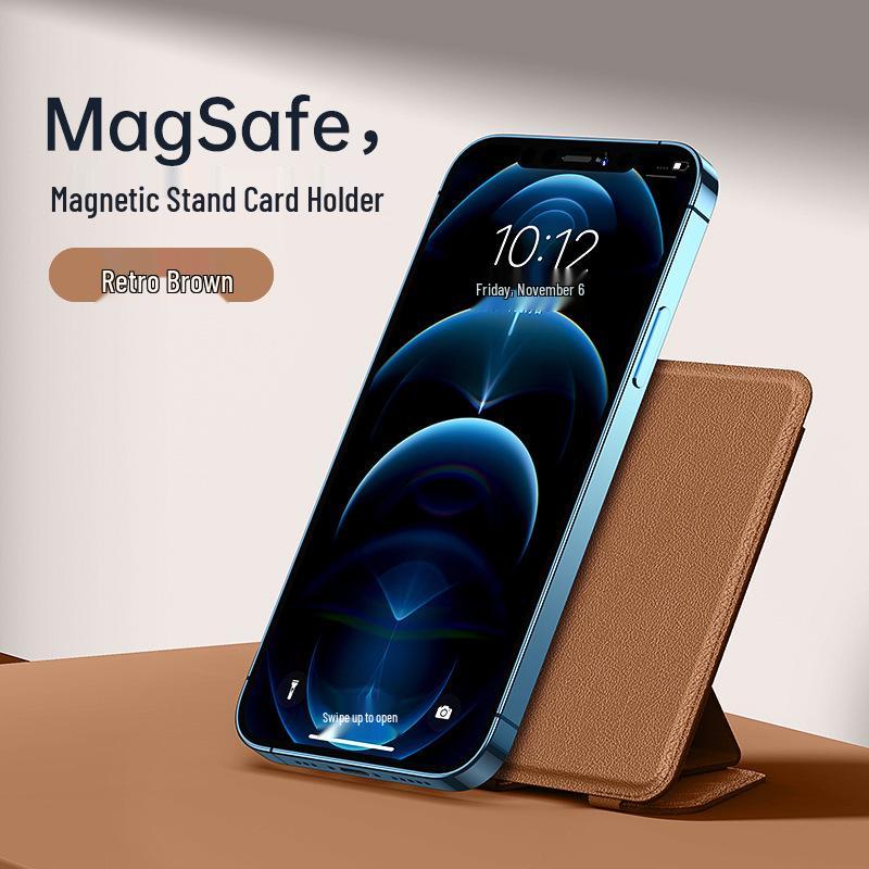 MagSafe Leather Magnetic Card Holder Clip for iPhone 13/14/15/16/17