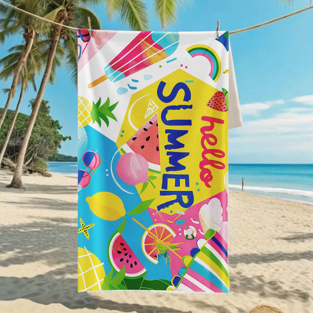 New, Double-sided Velvet Beach Towel, Support Surf Towel, Sports Towel.