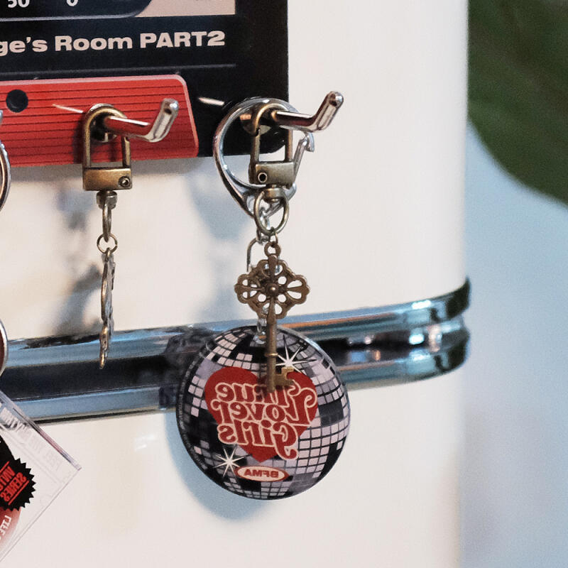 VNTG Retro Mirror Ball Acrylic Keychain