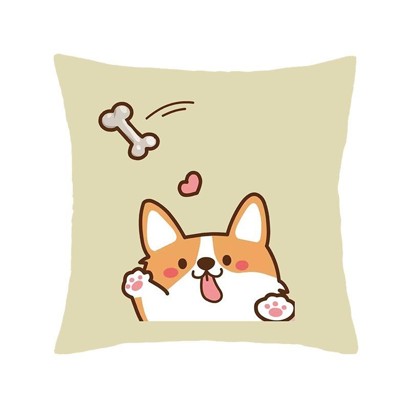 Juste de coussin de luxe avec imprimé animal de dessin animé, petit tigre mignon, taie d'oreiller, décoration d'intérieur, bureau, canapé, voiture