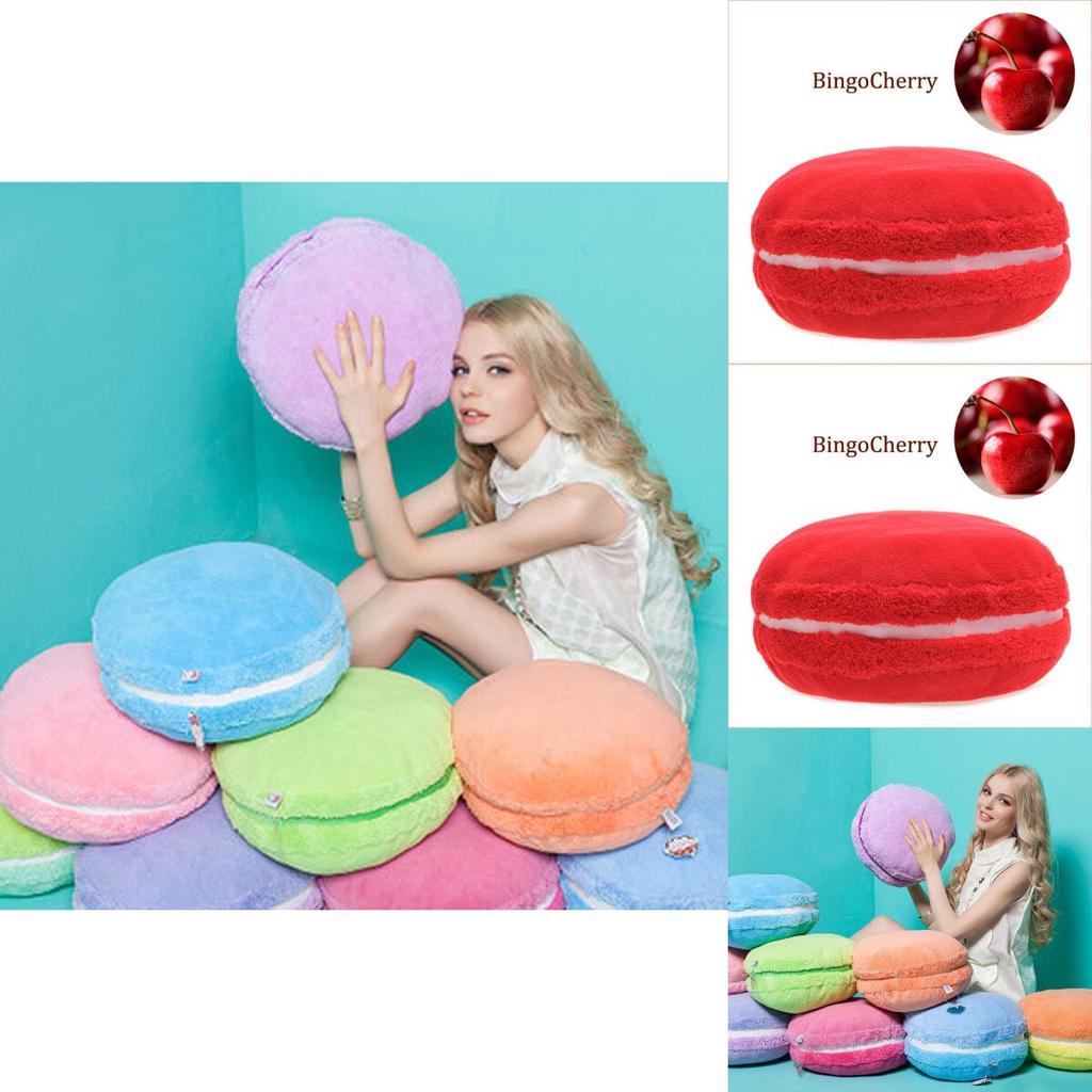 Charming 15 Inch Macaronshaped Cushion With Plush Cover And Supportive Pp Cotton Filling