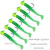 5pcs/4pcs/bag Jig Hook with Soft Lure Pesca Wobbler Artificial Bait Silicone Bait Sea Bass Carp Fishing Soft Tail Perch Bait