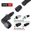 Aluminium 45 Degree 90 Degree 2 PCS Hose End Fitting Swivel Adapter AN4 AN6 AN8 AN10 For Oil Fuel CPE Line Car Oil Cooler Kit
