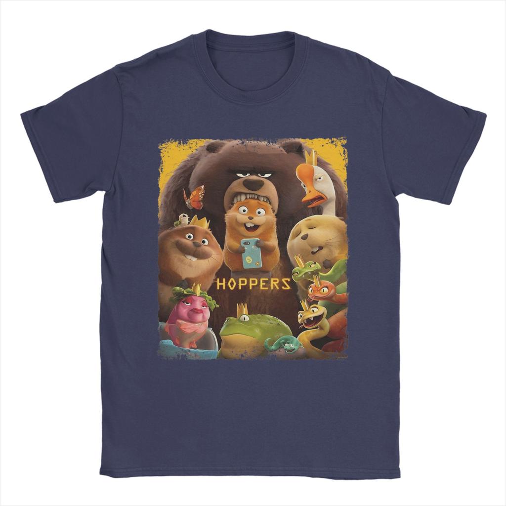 Men TShirt Hoppers Cartoon Movie 2026 Fun Pure Cotton Tees Short Sleeve  T Shirt Round Neck Tops Gift Idea