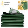 Waterproof Rain Cover UV Block Tarpaulin Awning Canopy Cover Awning Backyard Garden Green Thick Poly Tarp Protective Cover