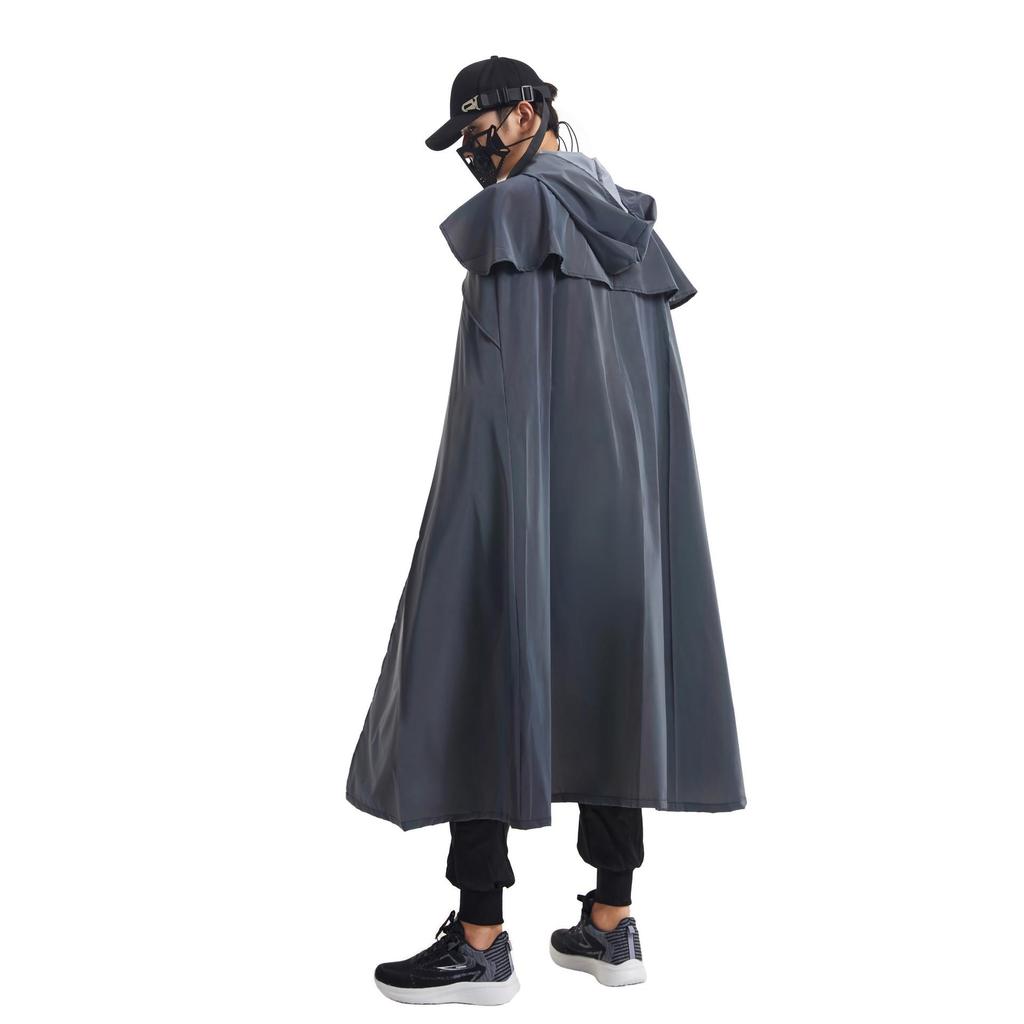 Medieval Gothic Iridescent Hooded Cloak: Reflective Cape for Halloween Parties