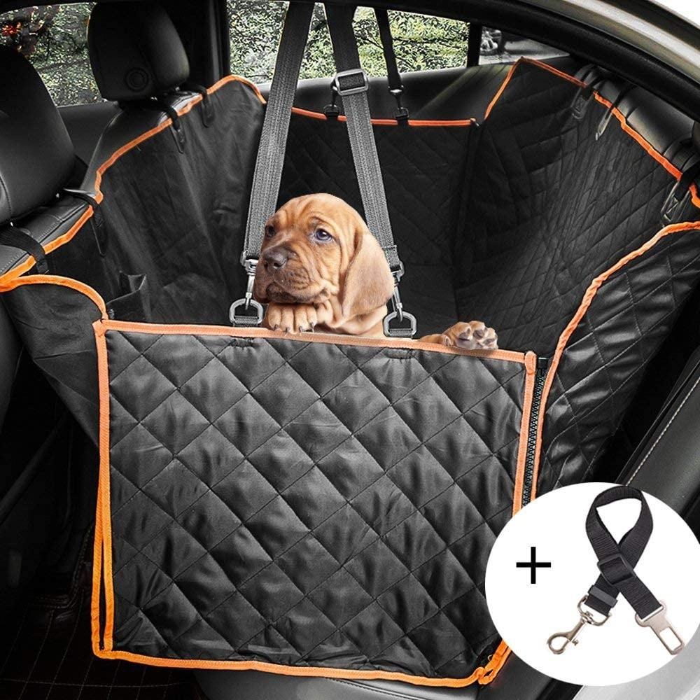 with Visual Mesh Window Pet Dog Car Seat Cover Travel Pet Car Hammock  for Cats and Dogs