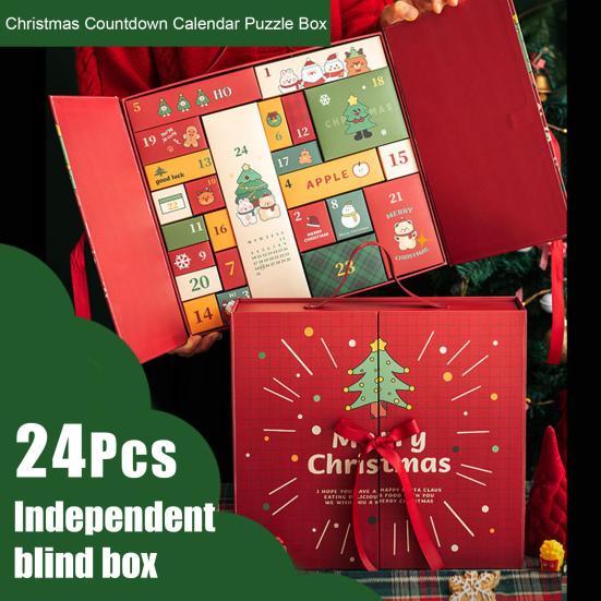 Christmas Advent Calendar Boxes 24-Day Countdown Gift Box Set DIY Advent Calendar Numbered Boxes for Kids And Family Xmas Holiday Gifts