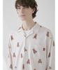 Gelato Pique Valentine HOMME Inlay Heart Bear Print Shirt PMCT251298 CRM Men's