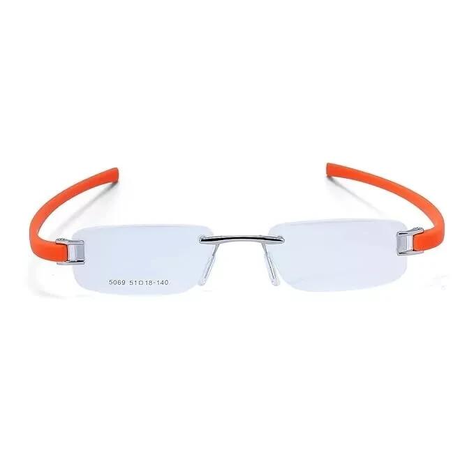 RSINC Combo Rimless Frame eyeglasses for unisex Silver Orange-Black White Tag A1 JL186701721496