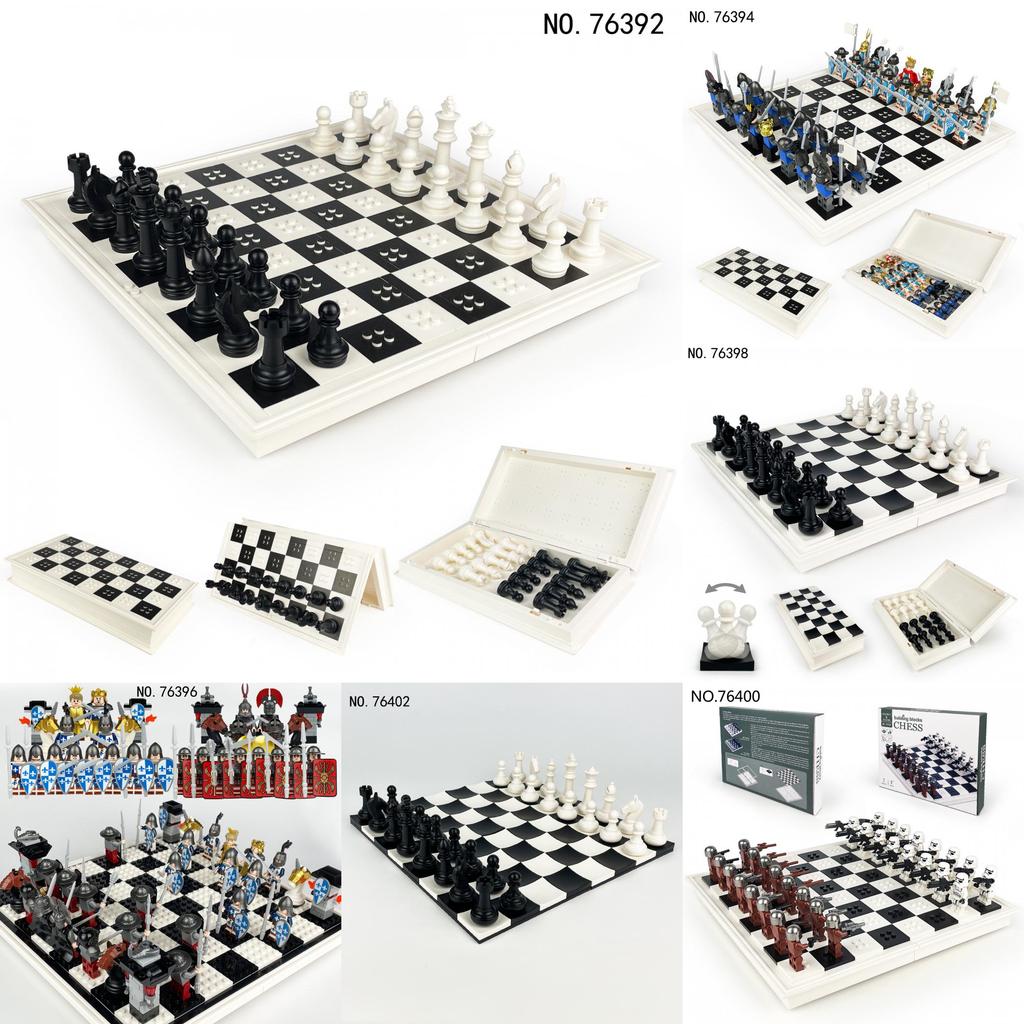 Classic Chess Building Blocks Set With Plastic For Kids And Adults