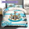 Newcastle United Pattern Bedding Quilt Set  Home Decoration  Gift (1 * Duvet Cover + 2 * Pillowcase  Without Core)
