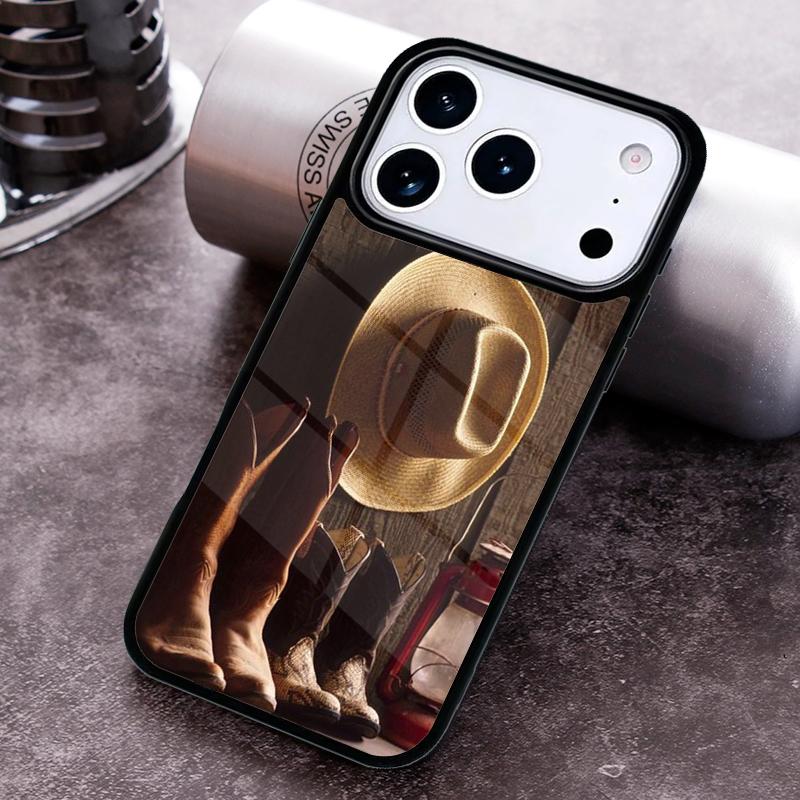 

Cowboy Cowgirl Boots Spur Hat Phone Case For iPhone 17 16 15 14 13 12 11 Pro Max Plus 17Air Soft Silicone Cover iPhone 13 Pro Max