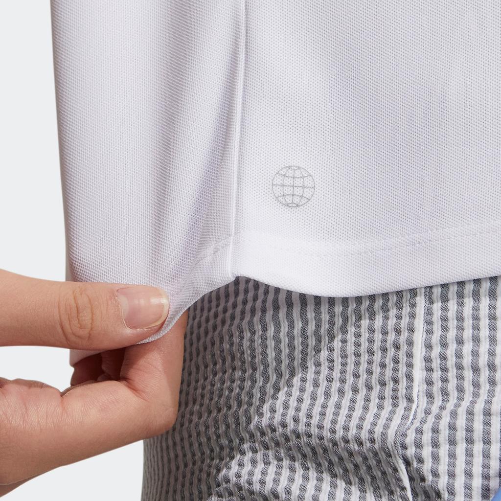 Adidas Aeroready Loose-Fit Polo Shirt Solid Color Logo Embroidery Short Sleeve Women Tops White HT0032