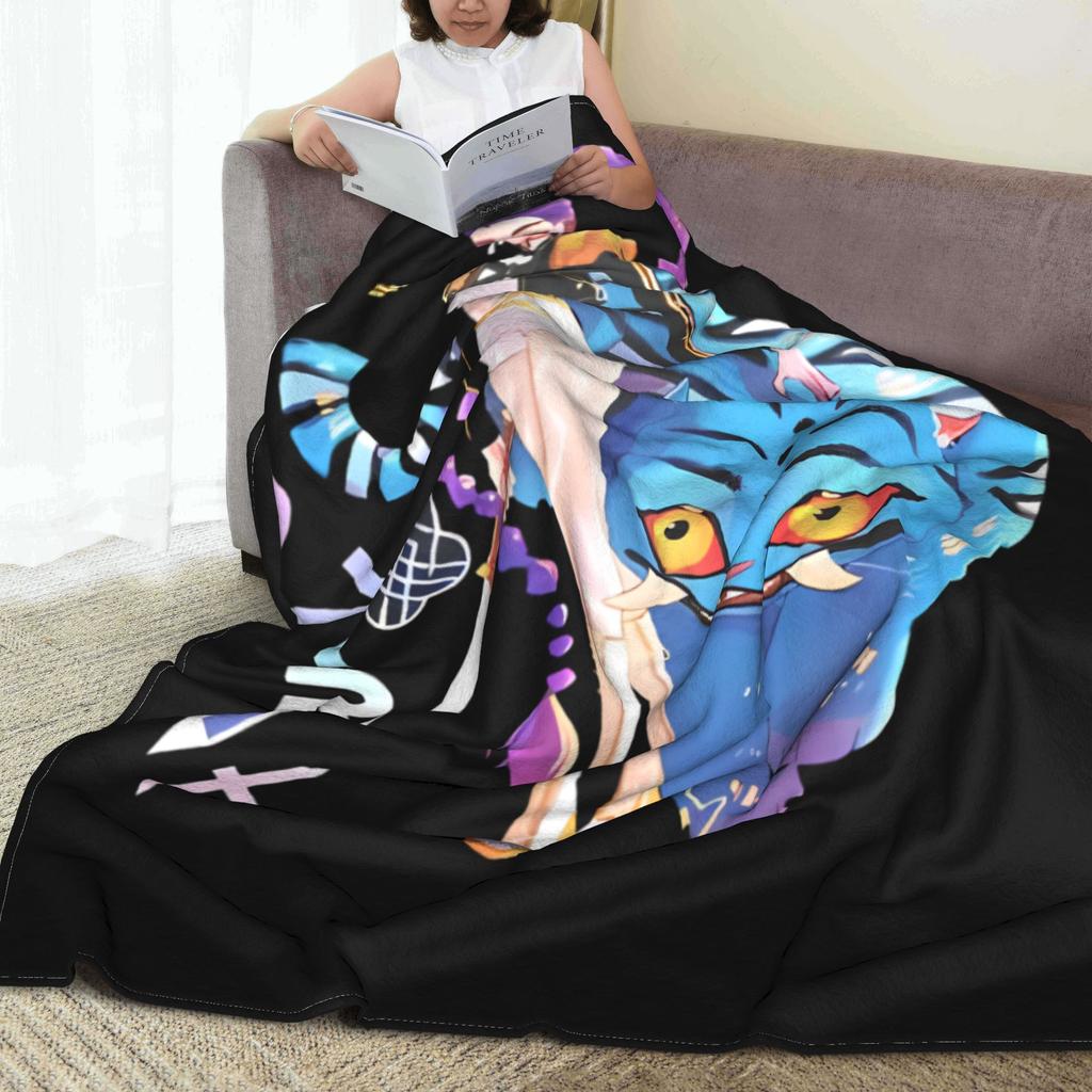 Huntrix Kpop Demon Hunters Blankets  Picnic Flannel Bedding Throws For Bedroom Super Soft Design Quality Bedspread Birthday Gift
