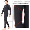 Men's 5mm Full Wetsuit, Long Sleeves, Wrist and Ankle Zippers, Neoprene, Fleece-Lined, Diving Suit, Marine Sports, Black, Size XL