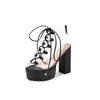 Sexy Women Thick Heel Wedges Platform Shoes Casual Sandals Female Pumps Crystal Shoes