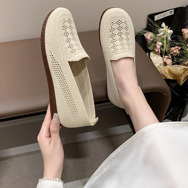Summer Mesh Breathable Flat Shoes for Women Breathable Lace Casual Loafers Comfortable Casual Lightweight Women Shoes Size35-41