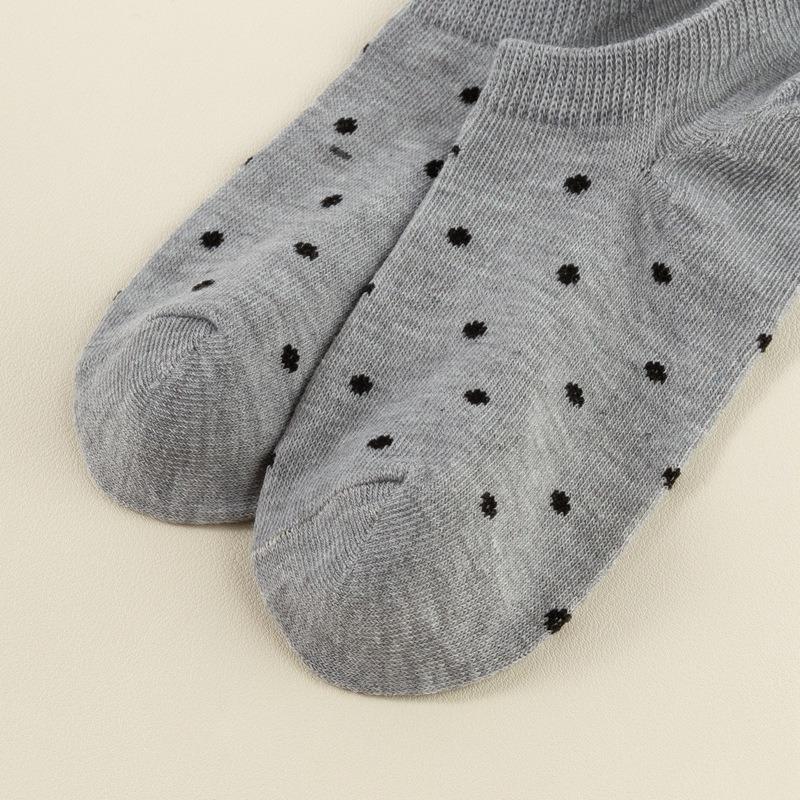 10 Pairs of Polyester-patterned Boat Socks, Thin and Shallow-cut, Versatile, Low-top In Summer, Non-dropping and Anti-slip Sweat-absorbing Cotton