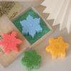 3d Snowflake Keychain Silicone Molds 2 Hole Christmas Scented Candle Ornament Plaster Crystal Drop Glue Mould Diy Pendant Craft