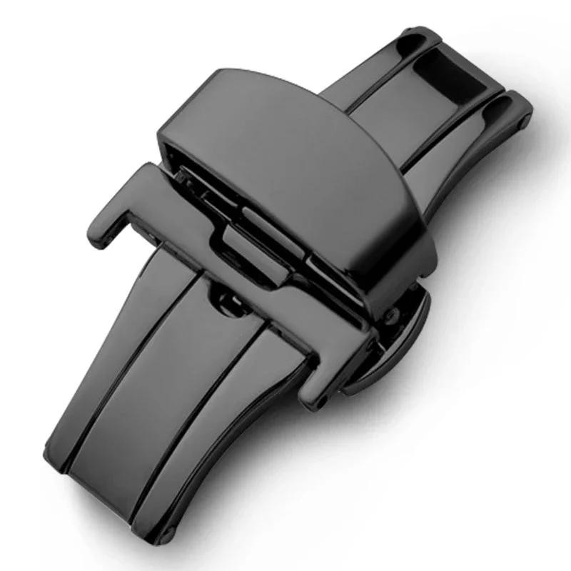 

Універсальні 14мм 16мм 18 20мм 22мм Метелик Застібка Аксесуари Нержавіюча Сталь Подвійна Кнопка Складна Ремінець для Годинника Заміна 20mm