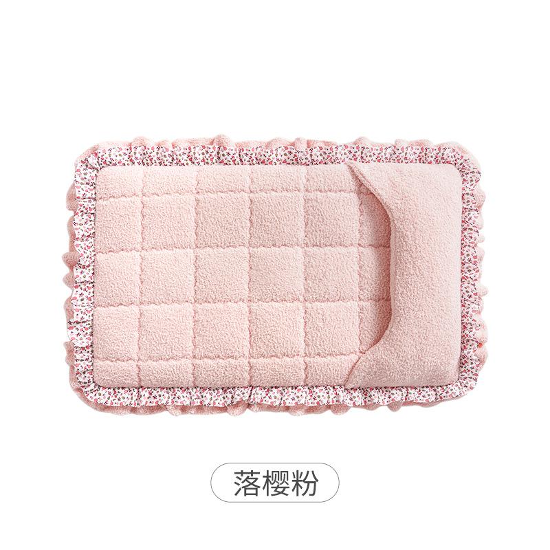 

Pet Lace Sleeping Mat Cats and Dogs Universal Removable and Washable Mat Teddy Dog Sleeping Sofa Bed, Cat Mattress, Accessories 55X32CM вишня розовый