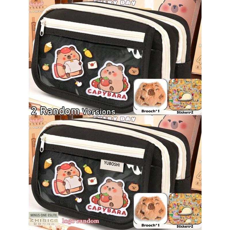 

1 шт. Пенал большой вместимости с откидной крышкой, сумка для карандашей, простая сумка для хранения канцелярских принадлежностей, школьные и офисные принадлежности