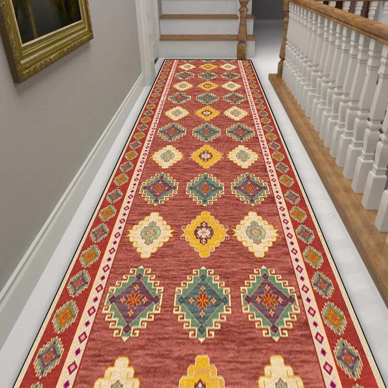 New Morocco Hall Corridor Carpet Non-slip Washable Home Runner Stairway Rug Outdoors Aisle The Long Corridor Mat Customizable