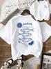 Stylish French Gourmet Sardines Print Tshirt Crew Neck Short Sleeve Loose Fit Casual Top Great For AllSeason Literary Wear