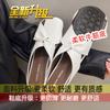 Hollow bag head cool slippers comfortable square head wedge heel women's slippers 2025 summer wear casual Muller slippers women's