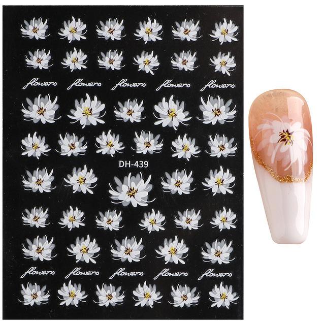 Nail Art Sticker, Little Spirit Snake, Moon, Mango, Gold And Silver, Black And White Snake Cartoon Nail Sticker.
