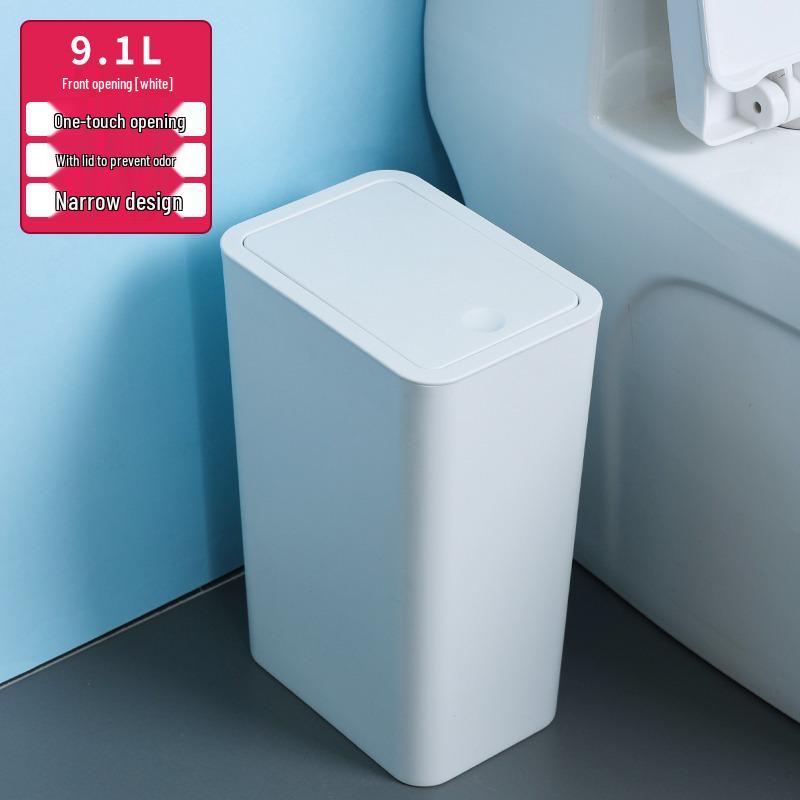 Cubo de Basura de Plástico Camellia Nórdico con Tapa Abatible para Cocina, Baño o Aseo