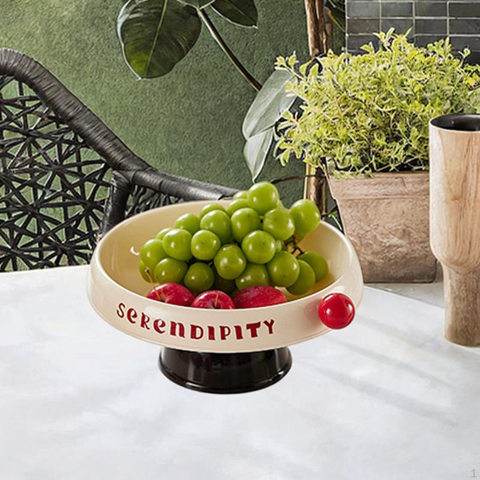 

Чаша для фруктов и десертов, поднос для хранения с пьедесталом Round Black Base