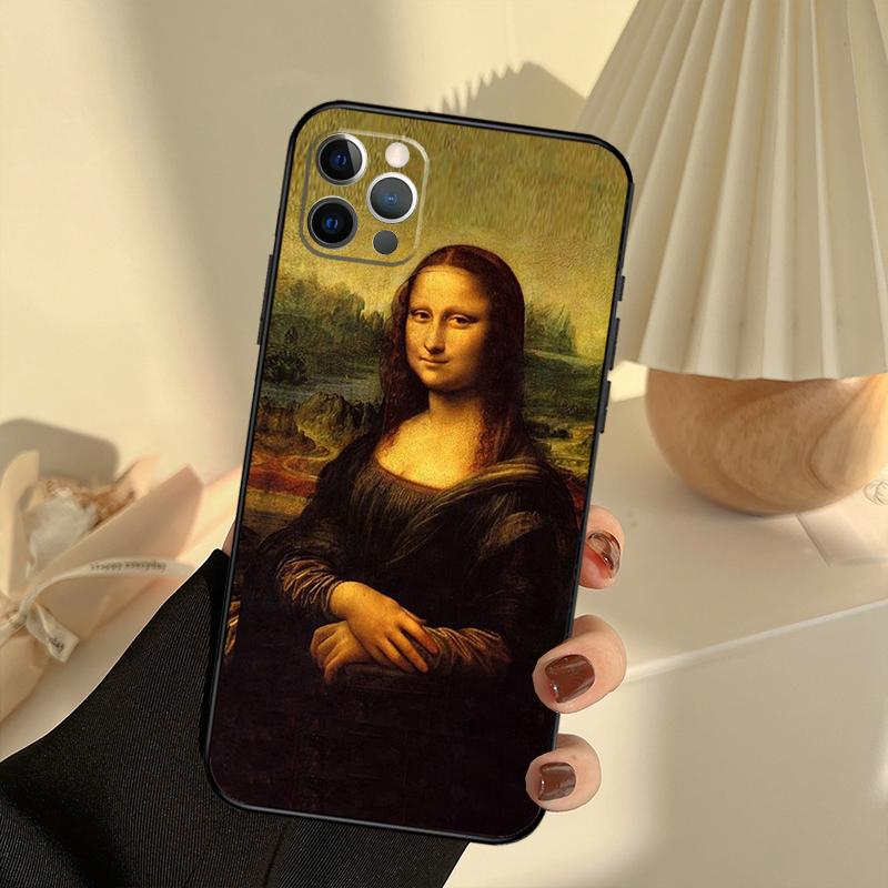 Leonardo da Vinci Mona Lisa Art Phone Case For iPhone 15 14 13 12 11 16 17 Pro Max 13 mini 15 16 Plus 16e 17 Air Cover Funda