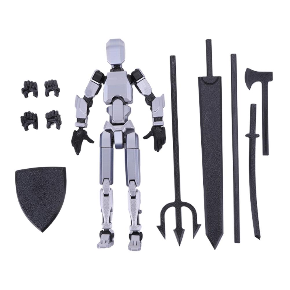3D Printed Mannequin Toy 20cm Multi-Jointed Robot Multi-Articular Action Figures Full Body Activity Robot for Kids Adults
