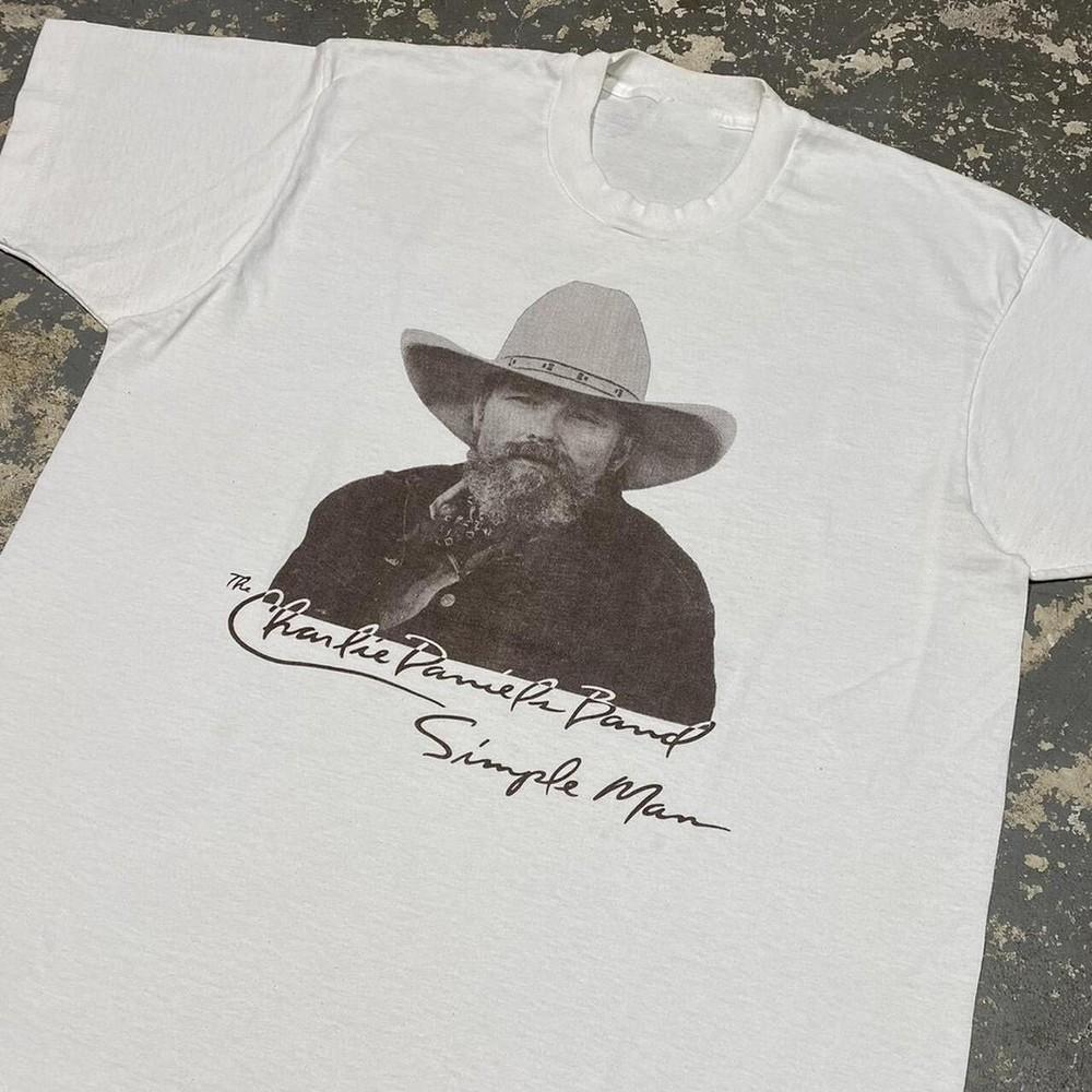 Vtg The Charlie Daniels Band Cotton White All Size Unisex Tee Shirt PP703 Unisex T-Shirt L