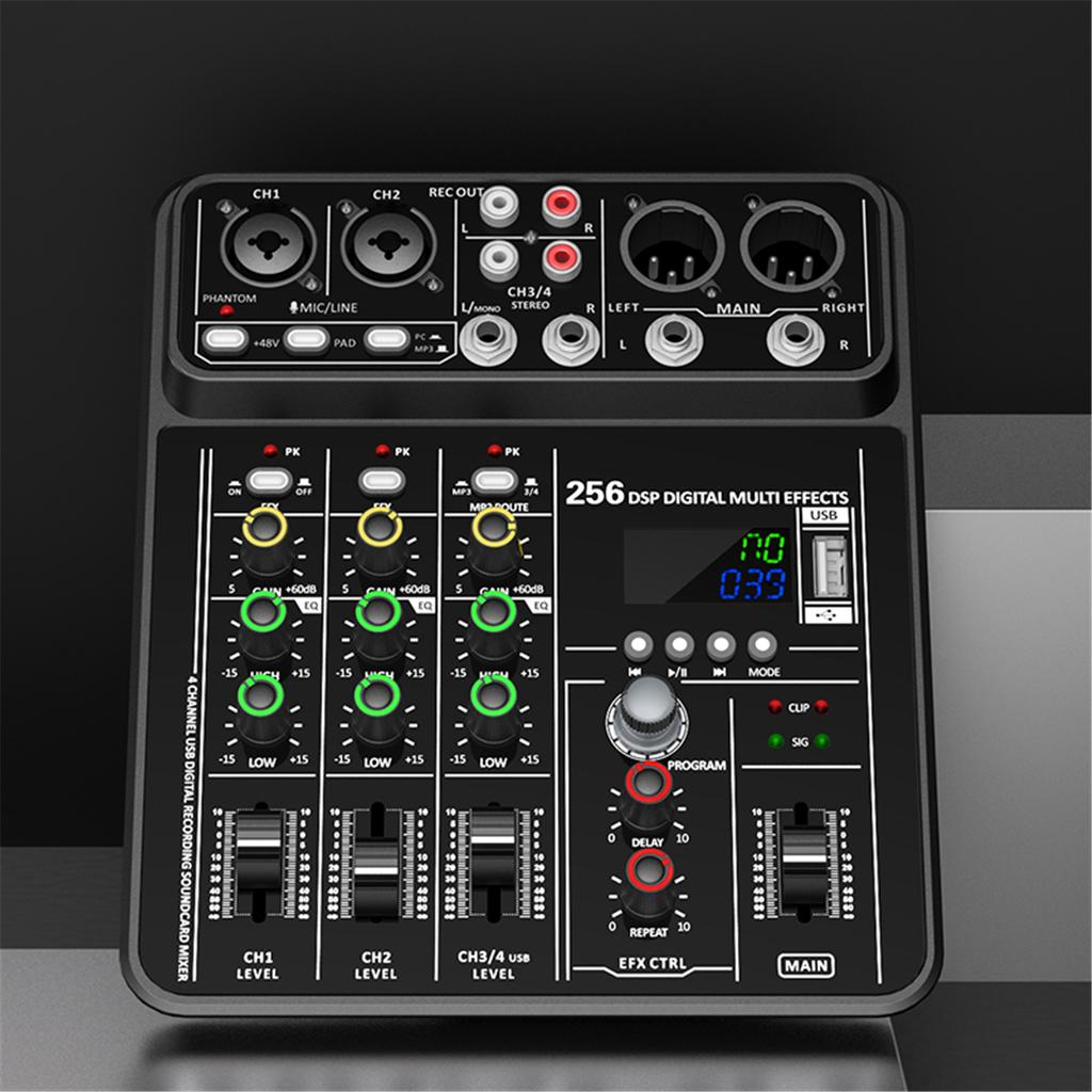 Flexible 4Channel Portable Mixing System Builts In Monitoring Port For Live Performances And Conference Room Stage