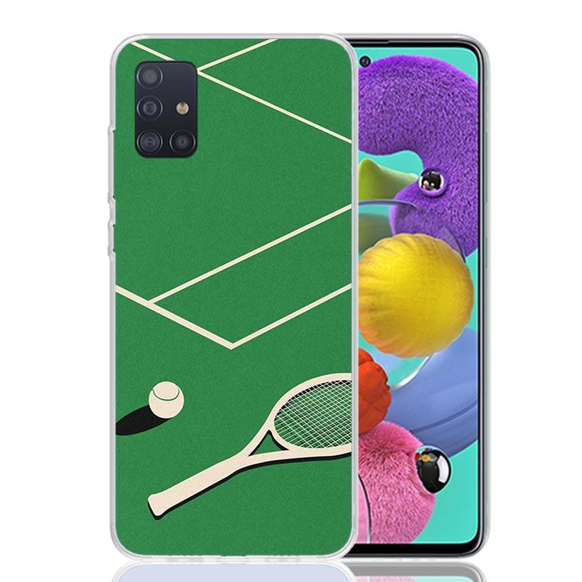 Tennis Sport Phone Case for Samsung Galaxy A52 A51 A50S A12 A22 A32 A72 A10S A30S A31 A71 Note 20 Ultra 10 Plus S10 Galaxy A52 A