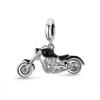 New 925 Silver Motorcycle Audio Tape Charm Beaded Chain Bracelet DIY Jewelry Trinket  Pendant Gift
