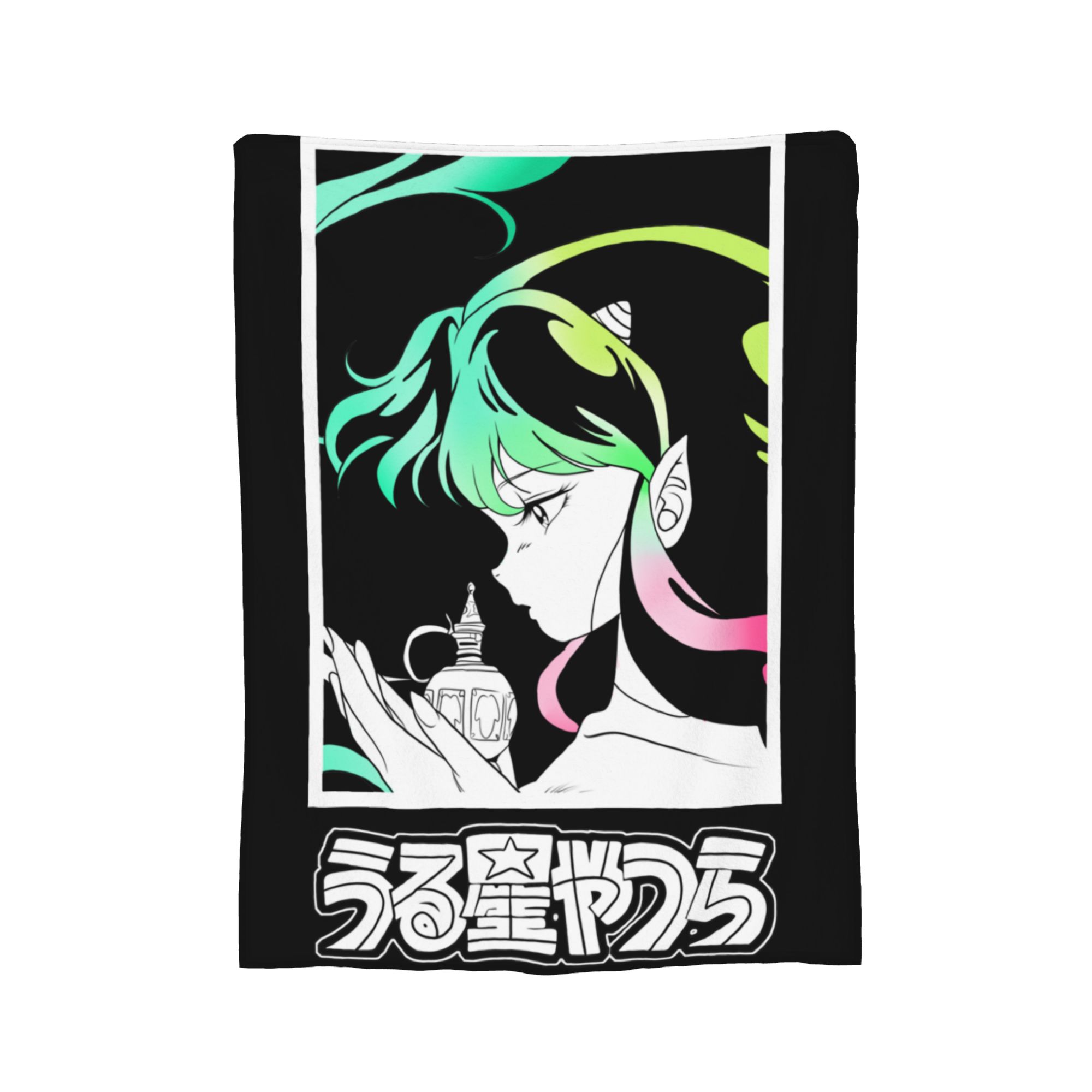 Урусей Яцура Лам Флисовое Одеяло Весна Осень Аниме Дышащее Супермягкое Плед для Постели Путешествий Плюшевое Тонкое Одеяло 30x40in